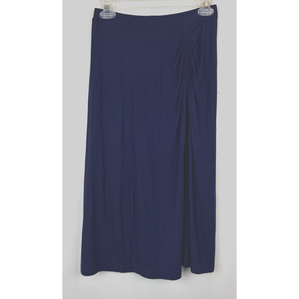 Anthropologie Maeve Knit Midi Skirt Womens XS Navy Blue Pencil Office Career